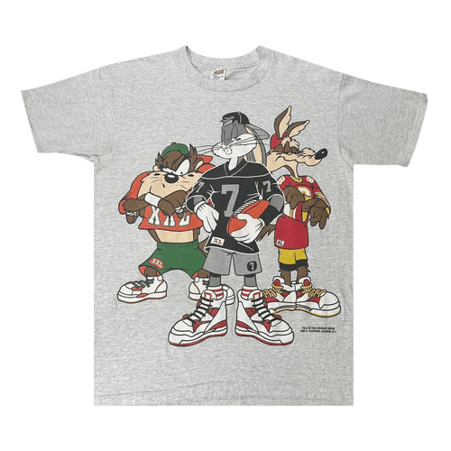Vintage Looney Tunes Football Tee "Heather Grey"