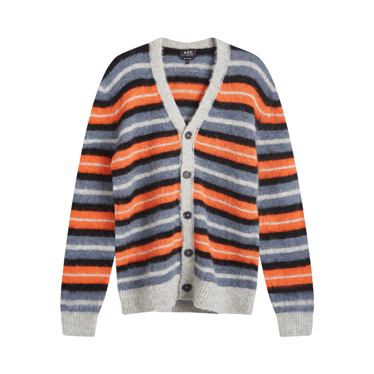 A.P.C. Dave Cardigan "Heathered Light Grey"