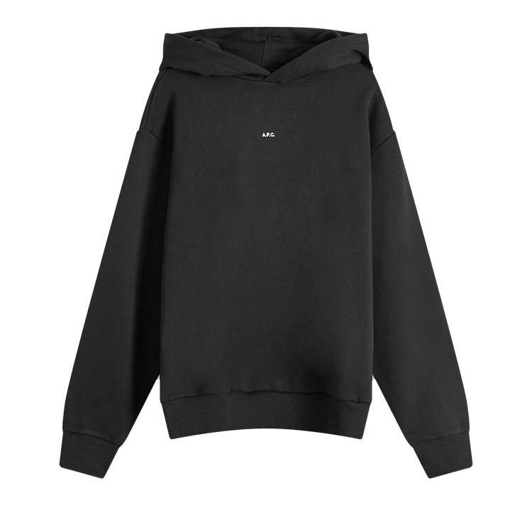 A.P.C. Micro Logo Boxy Hoodie "Black/White"