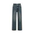 Feng Chen Wang Denim Seaming Double Waist Pants "Blue"