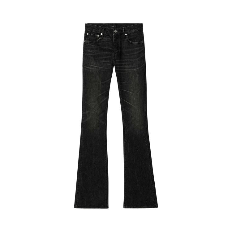 PURPLE BRAND Super Stack Flare Pants "Black"