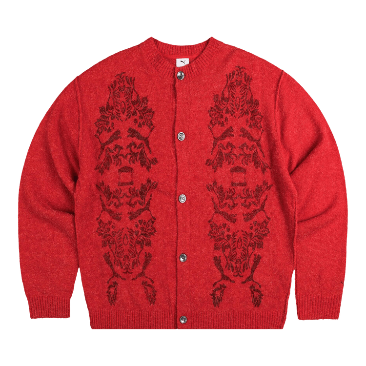 Puma x Aries Knitted Cardigan "Red"