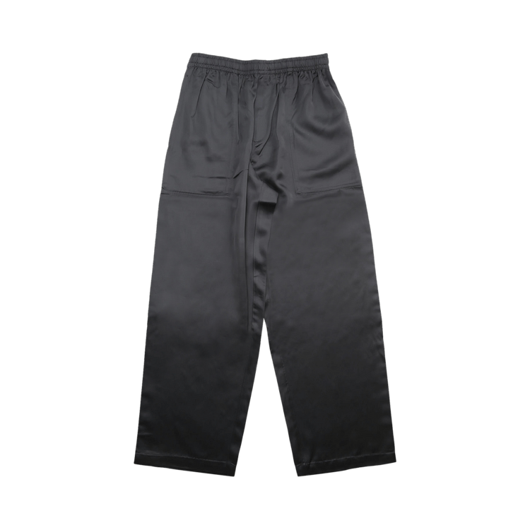 Bode Satin Track Pants "Black/Cream"