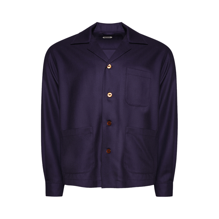 Bode Aubergine Overshirt "Plum"
