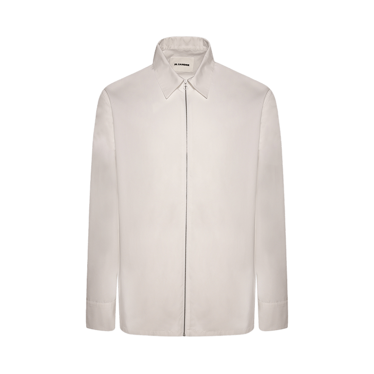 Jil Sander Zip Long-Sleeve Shirt "Optic White"