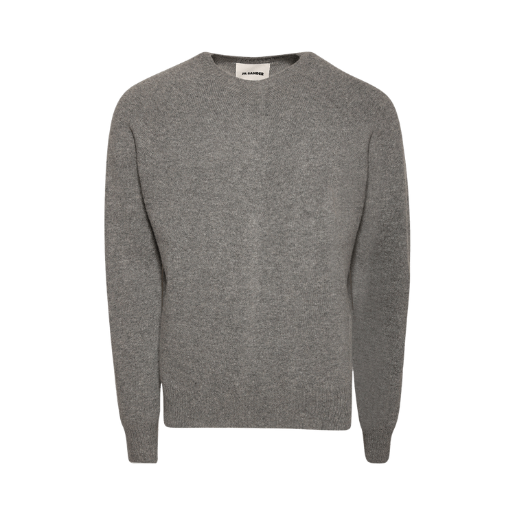 Jil Sander Wool Cashmere Crewneck Knit Top "Smoke"