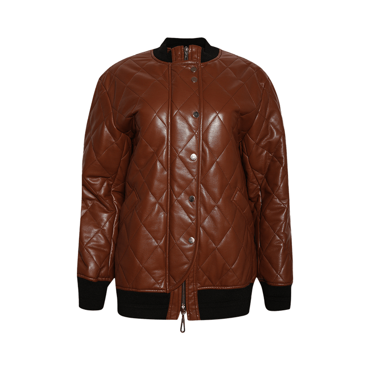 Rabanne Long Quilted Jacket "Chocolate"