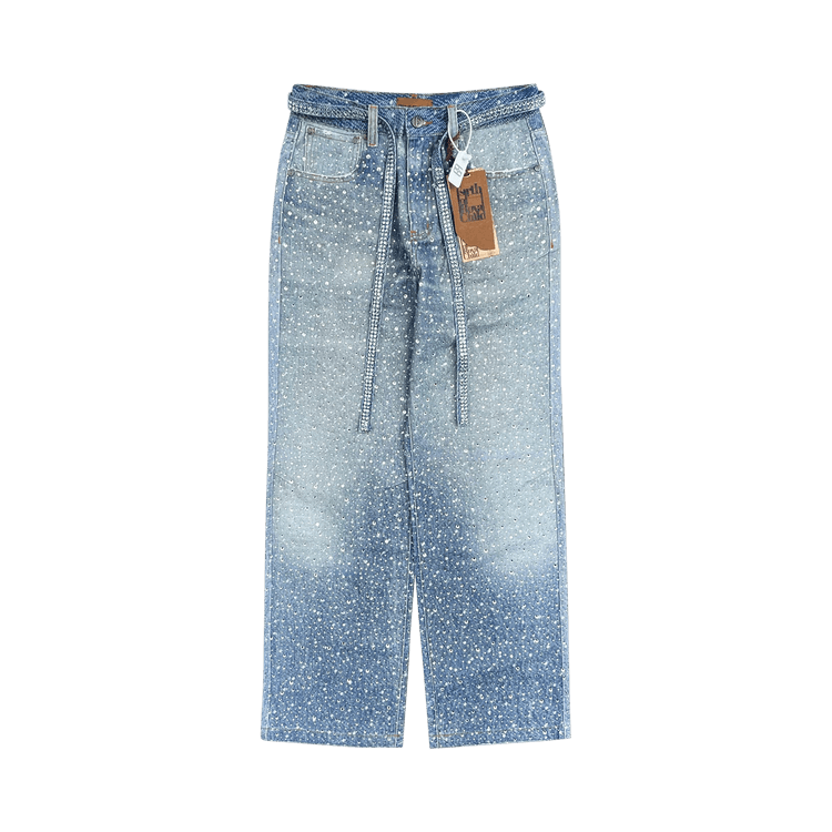 Birth Of Royal Child 3D Printed Washed Swarovski Diamond Jean "Blue"