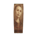 Jean Paul Gaultier Printed Tartan Face Mesh Long Skirt "Sepia/Yellow/Blue/Red"