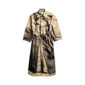 Jean Paul Gaultier Printed Trompe L'Ceil Trench Nylon Padded Trench Coat 'Beige/Black'