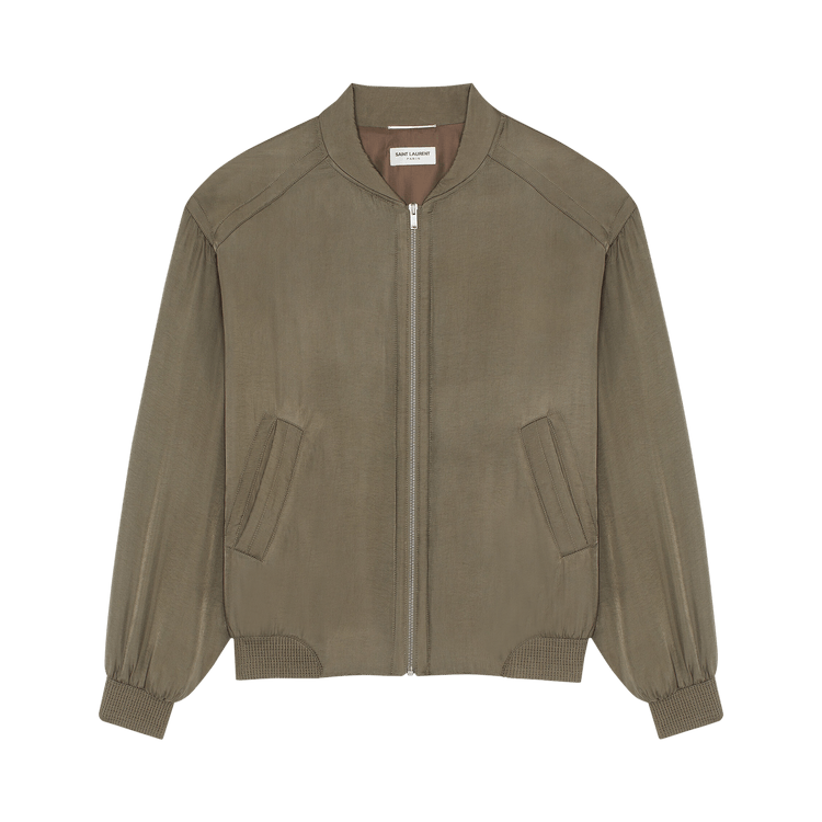 Saint Laurent Teddy Bomber Jacket "Khaki"