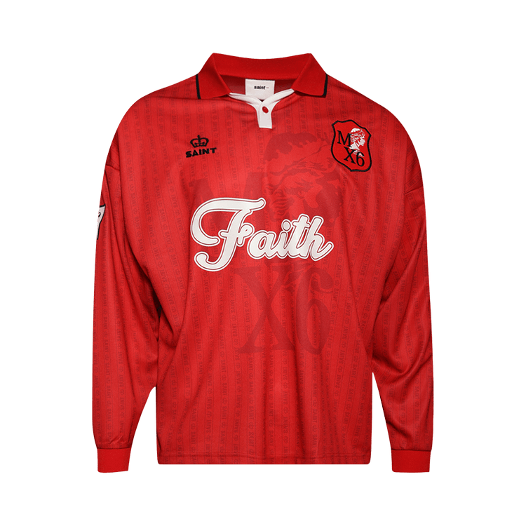 SAINT Mxxxxxx Faith Soccer Shirt "Red"