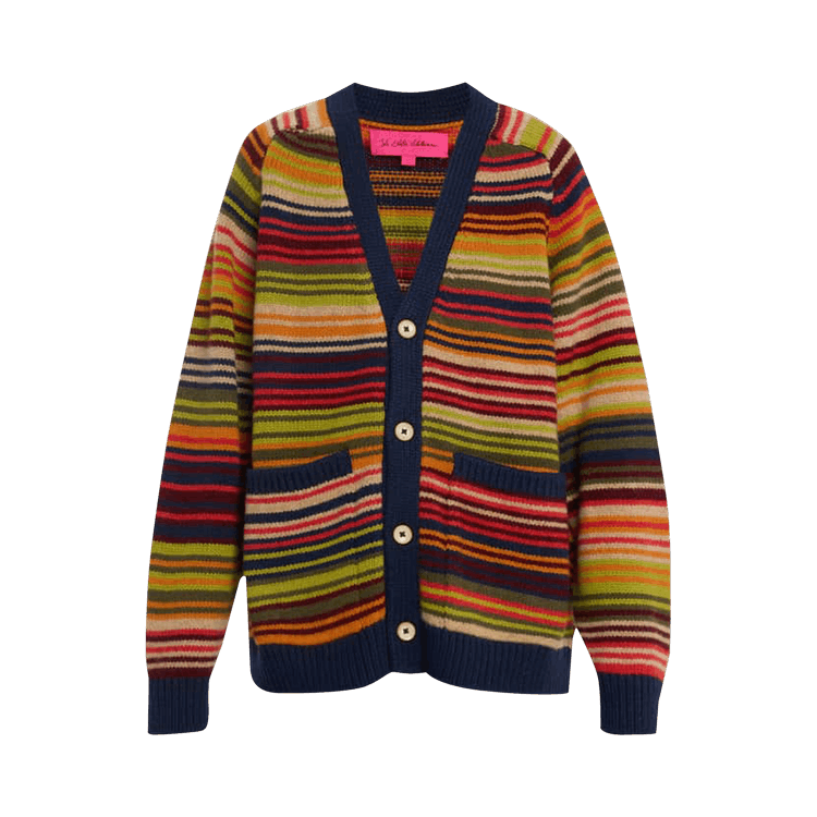 The Elder Statesman Vista Stripe Cardigan "Multicolor"
