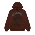 Sp5der x Travis Scott ComplexCon Exclusive Rhinestone Web Hoodie "Brown"