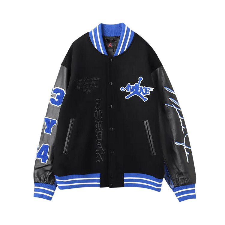 Air Jordan x Awake NY Varsity Jackett "Black/Game Royal"