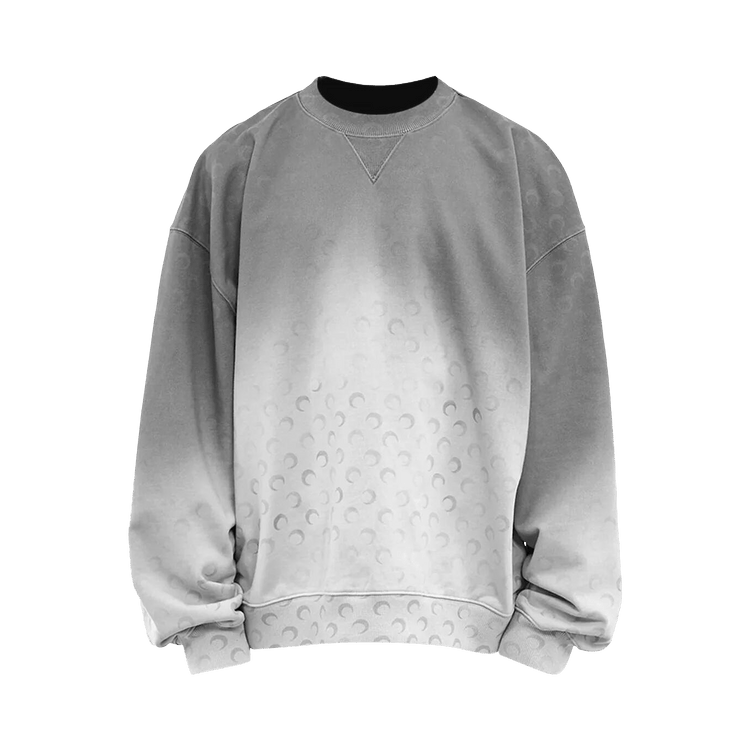 Marine Serre Moon Faded Fleece Oversized Sweatshirt "Grey"