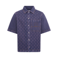 Marine Serre Moon Laser Denim Workwear Shirt "Lavender"