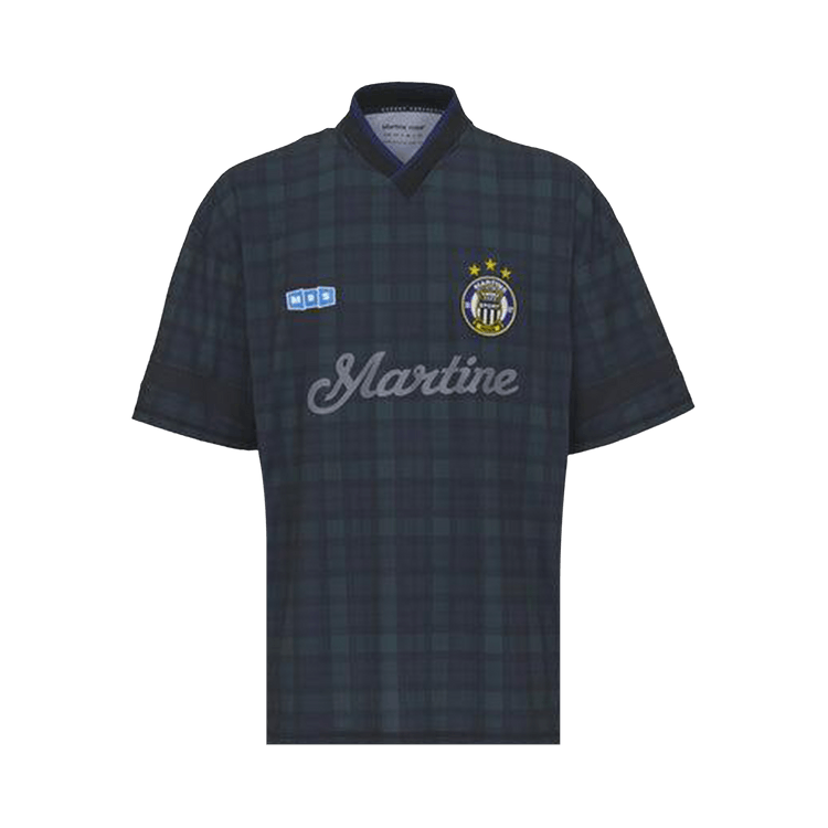 Martine Rose Football Shirt "Black/Tartan"
