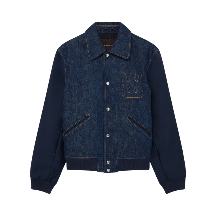Wales Bonner Echo Denim Varsity Jacket "Denim Indigo"