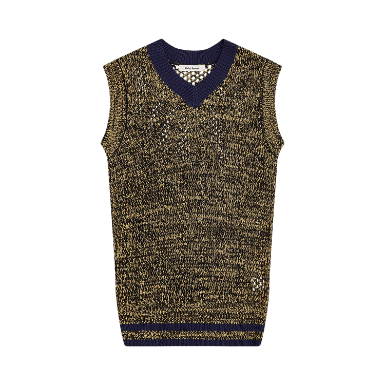 Wales Bonner Shade Knit Vest "Navy/Yellow"