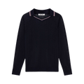 Wales Bonner Roots Polo Shirt "Navy/Pink"
