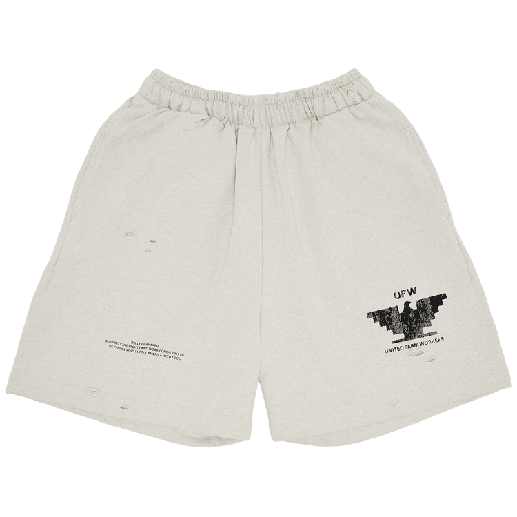 Willy Chavarria UFW Sweatshort "Heather Grey"