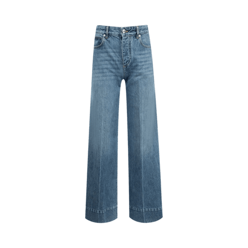 Bottega Veneta Veneta Mid-Rise Palazzo Jeans "Mid Blue"