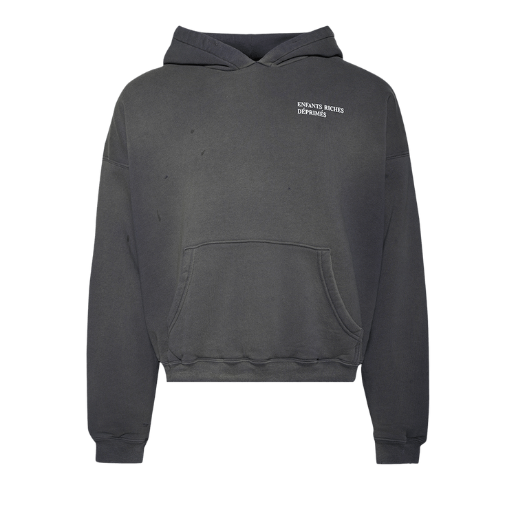 Enfants Riches Déprimés Thermal Lined Distressed Logo Hoodie "Black Oyster"