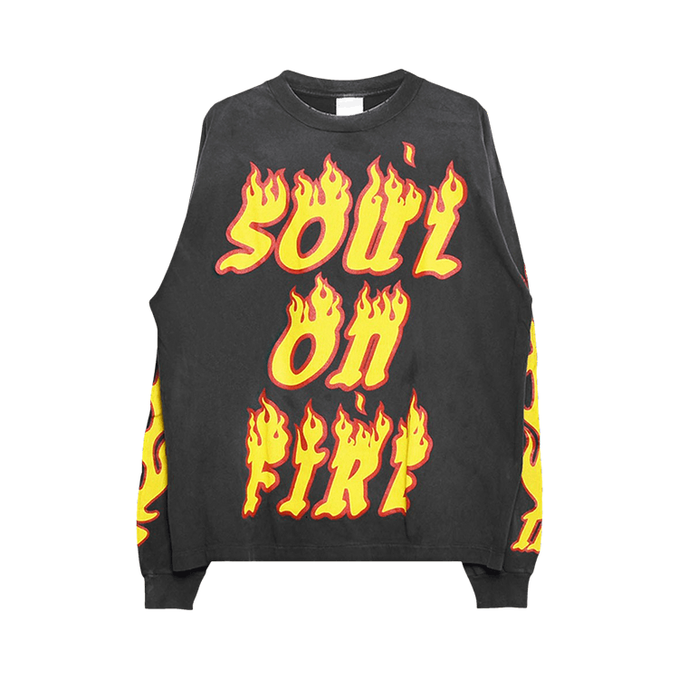 SAINT Mxxxxxx Soul On Fire Long-Sleeve T-Shirt "Black"