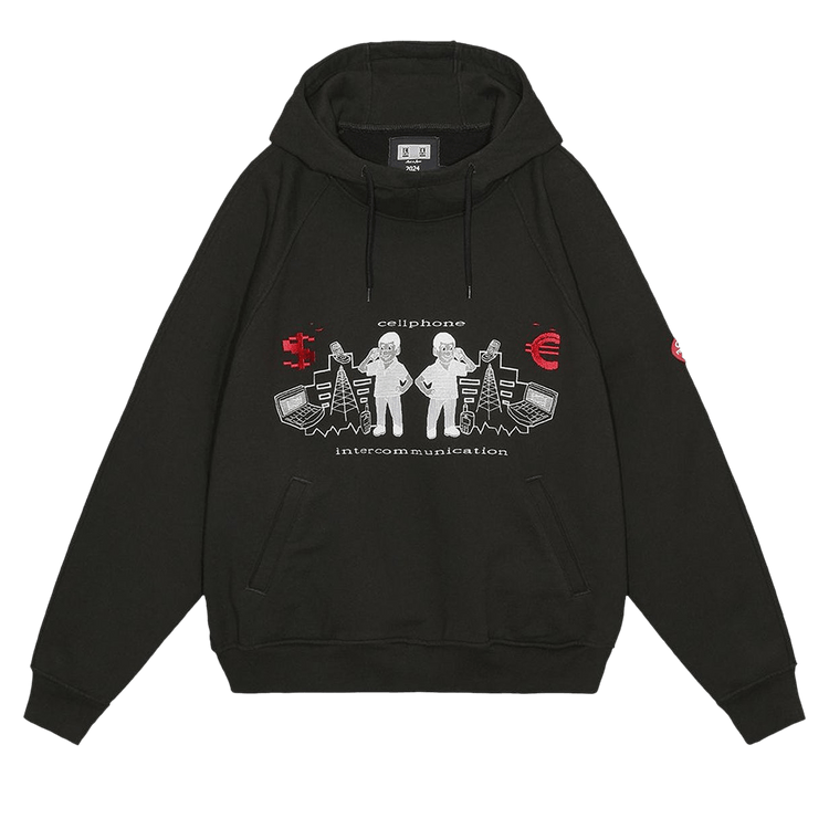 Cav Empt Intercommunication Big Heavy Hoodie "Black"