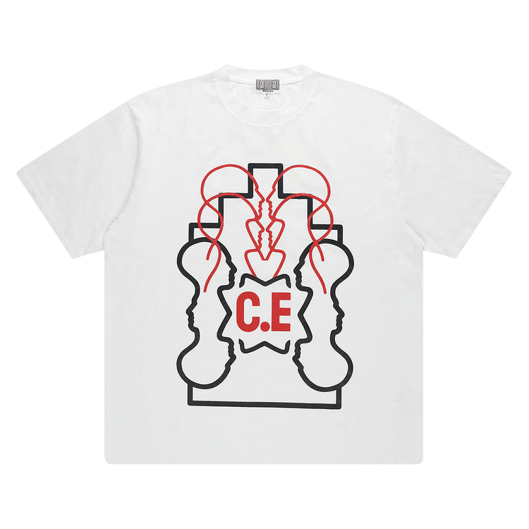 Cav Empt WB Ziggurat Heads II Star C.E Red T-Shirt "White"