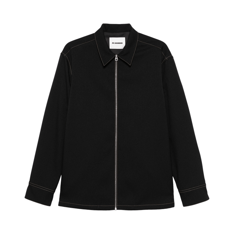 Jil Sander Zip-Up Shirt "Black"