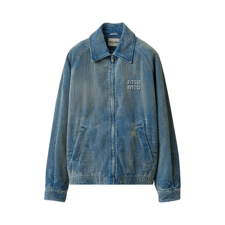 Miu Miu Washed Corduroy Jacket "Azzurro"