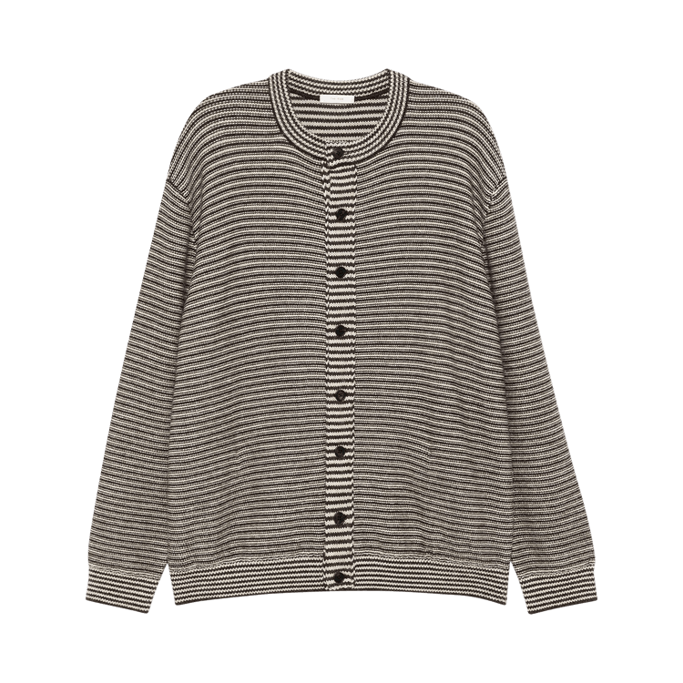The Row Doyle Cardigan "Ecru/Dark Brown"