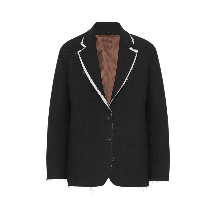 The Row Lysandre Jacket "Dark Brown Melange"