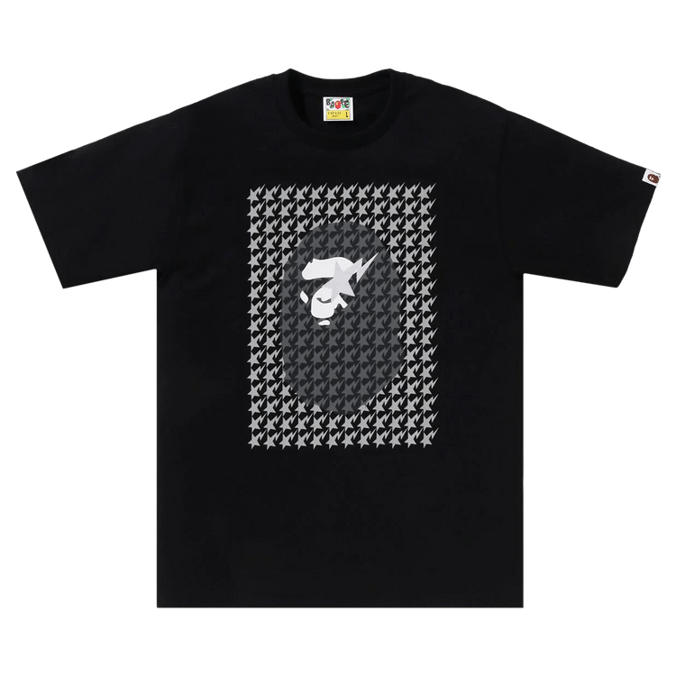 BAPE Sta Houndstooth Ape Head Tee "Black/Black"