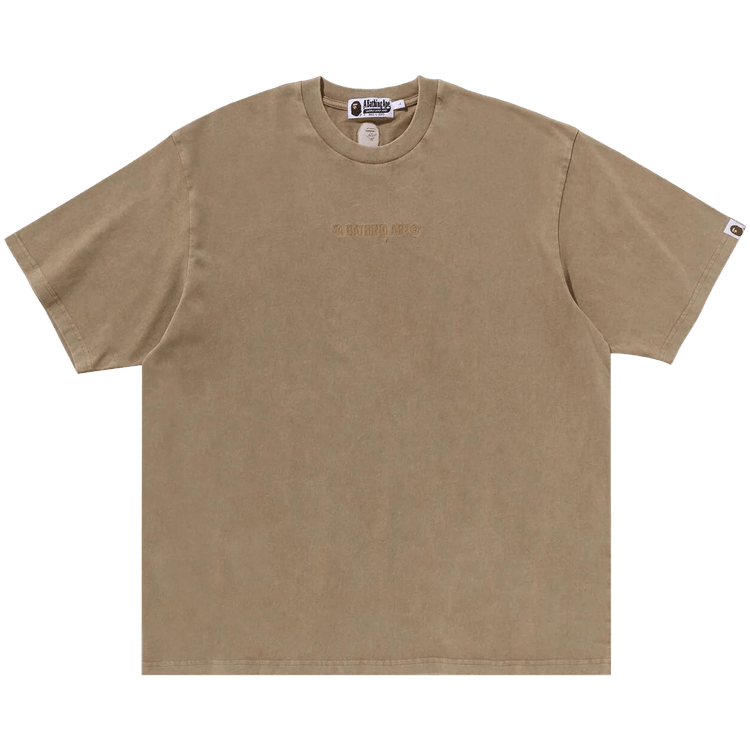 BAPE Garment Dye Bathing Ape Logo Relaxed Fit Tee "Beige"