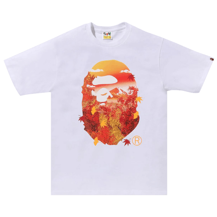 BAPE Japan Autumn Photo Ape Head Tee "White"