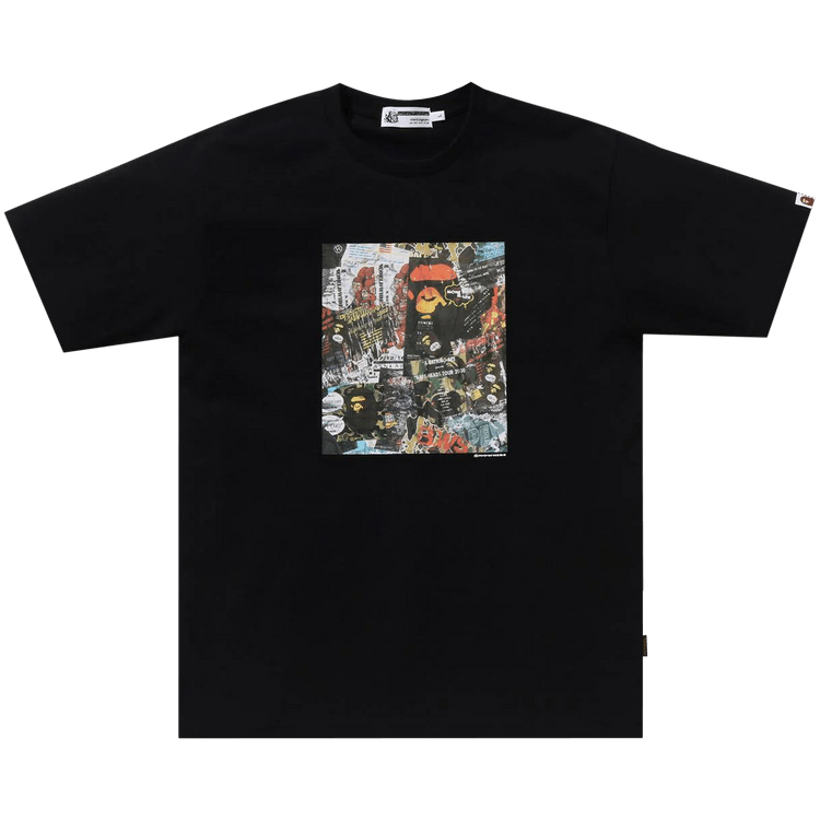 BAPE Flyer Pattern Print Tee "Black"
