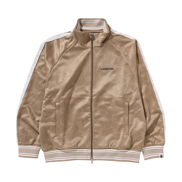 BAPE Solid Camo Bathing Ape Logo Relaxed Fit Track Jacket "Beige"