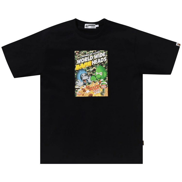 BAPE Heads Flyer Tee "Black"