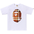 BAPE Check Big Ape Head Tee "White"