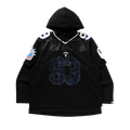 BAPE Multi Logo Layered Sleeves Relaxed Fit Football Jersey "Black"
