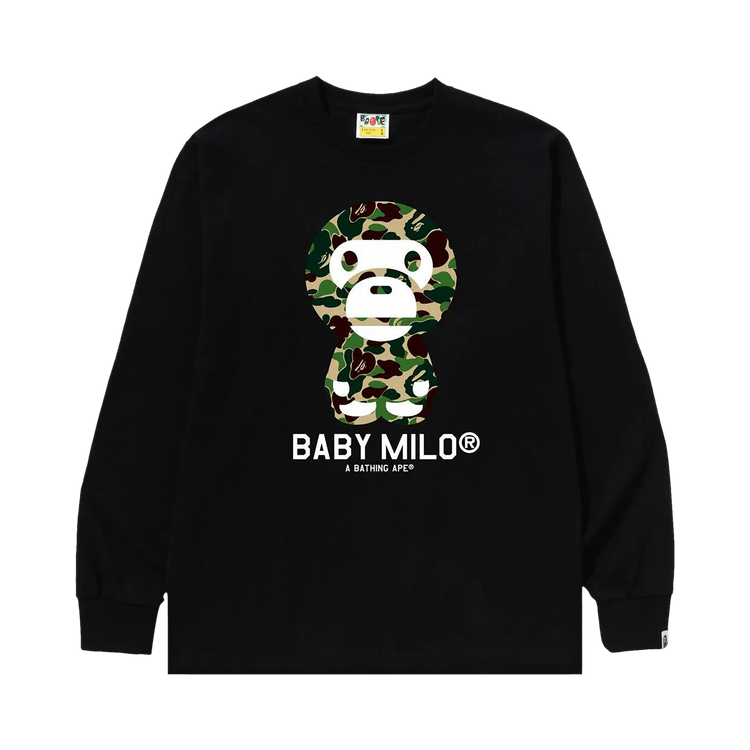 BAPE ABC Camo Baby Milo Long-Sleeve Tee "Black/Green"