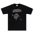 BAPE Lux Sport Pattern Ape Face Tee "Black"