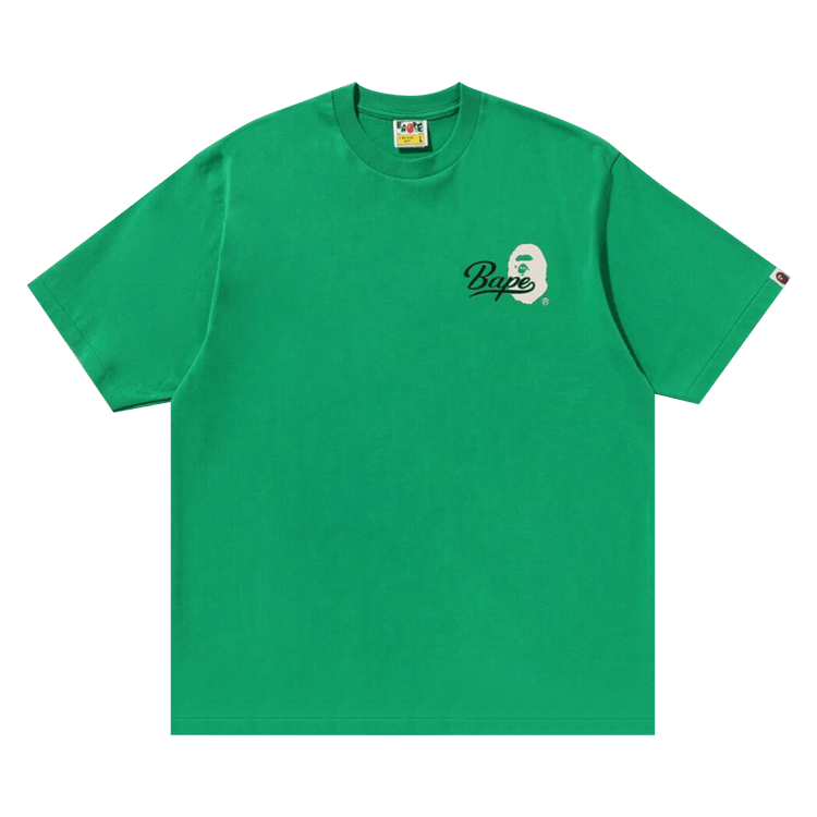 BAPE Cursive College Logo Relaxed Fit Tee "Green"