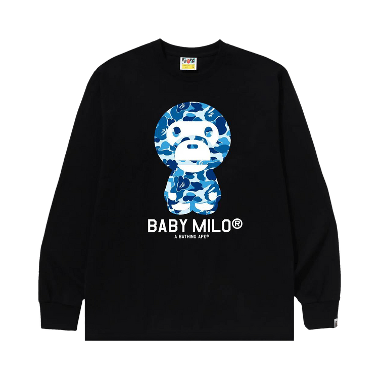 BAPE ABC Camo Baby Milo Long-Sleeve Tee "Black/Blue"