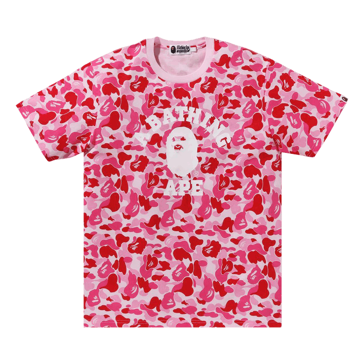 BAPE ABC Camo College Tee "Pink"