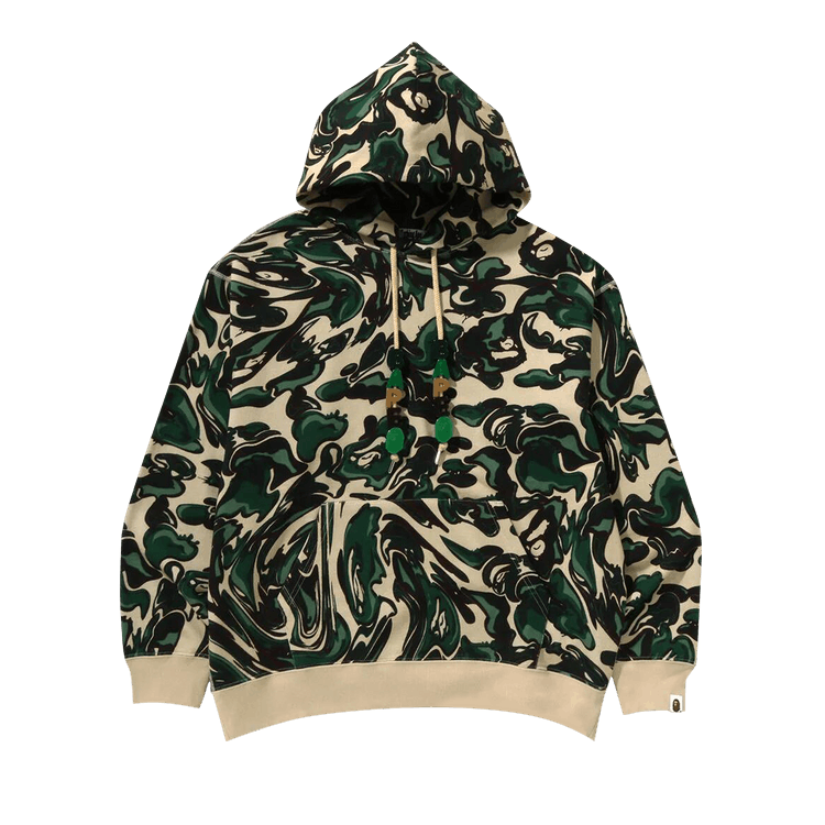 BAPE Marbling Camo Relaxed Fit Pullover Hoodie "Green"