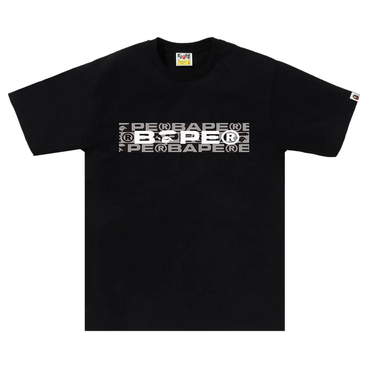BAPE Lux Sport Pattern Box Logo Tee "Black"